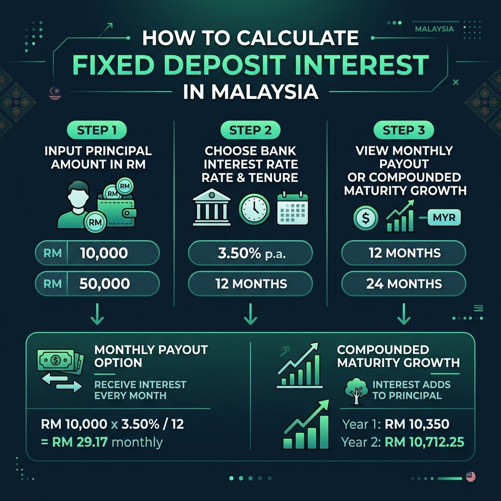 How to Calculate Fixed Deposit Interest in Malaysia Step by Step Guide Infographic