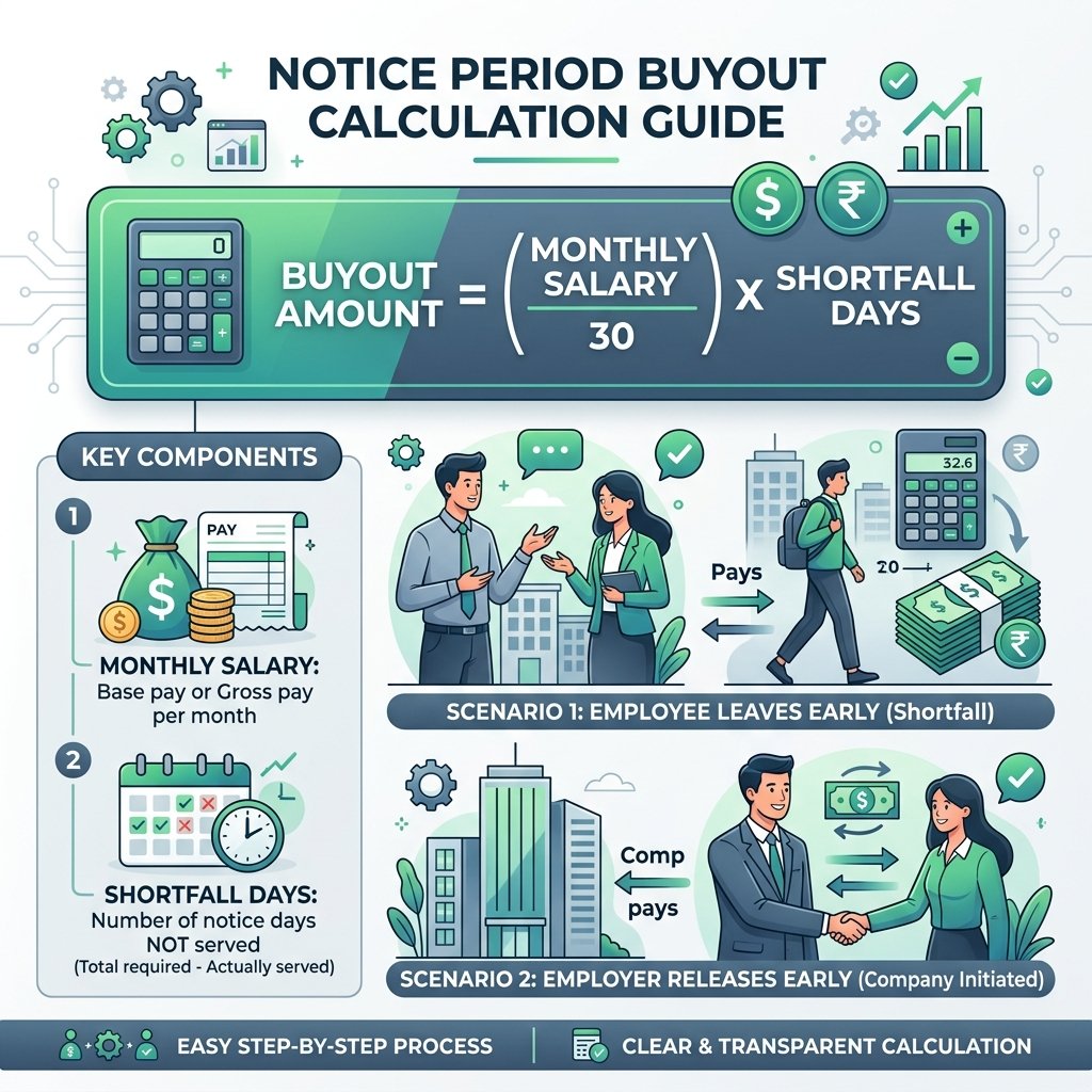 Notice Period Buyout Calculation Formula Infographic